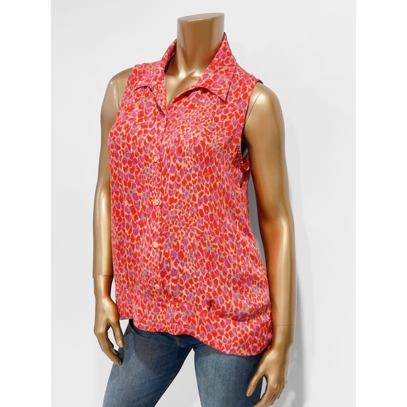 CAbi 3270 Multicolor Heartbreaker Hi/Low Hem Sleeveless Top Size S - Picture 3 of 8
